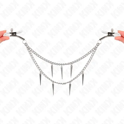 KINK - PINZAS PARA PEZONES CON CADENA DE PÚAS 30 CM