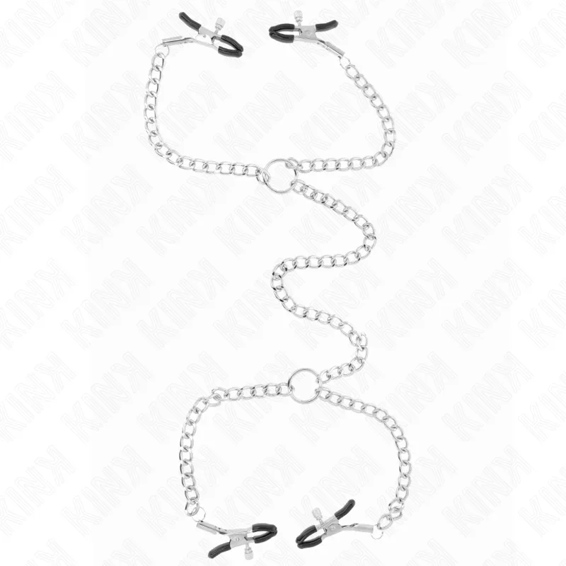 KINK - PINZAS PARA PEZONES DOBLE 32 CM CON CADENAS 14 CM
