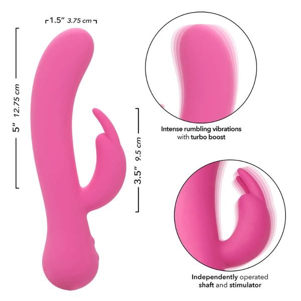 CALEXOTICS - FIRST TIME VIBRATORE CONIGLIO RICARICABILE ROSA