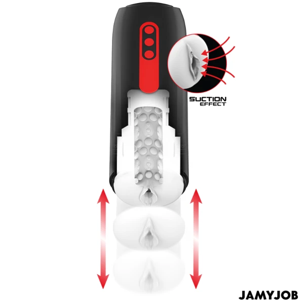 JAMYJOB - MASTURBATORE VAGINALE AUTOMATICO PHANTOM 5 MODALITÀ DI ASPIRAZIONE E SPINTA