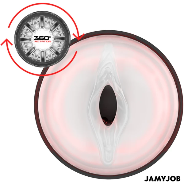 JAMYJOB - MASTURBATORE VAGINA AUTOMATICO CYCLONE 10 MODALITÀ DI ROTAZIONE E SPINTA