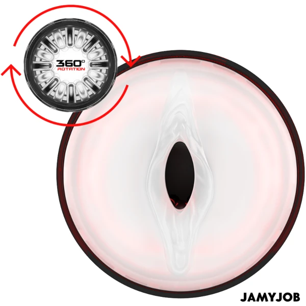 JAMYJOB - STORM MASTURBATORE VAGINALE AUTOMATICO CON 10 MODALITÀ, ROTAZIONE E SPINTA