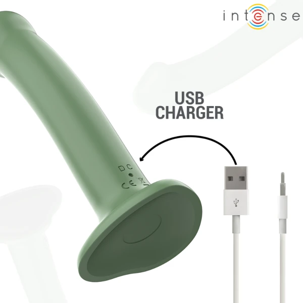 INTENSE - VIBRATORE BECCA CON VENTOSA 10 VIBRAZIONI TELECOMANDO VERDE