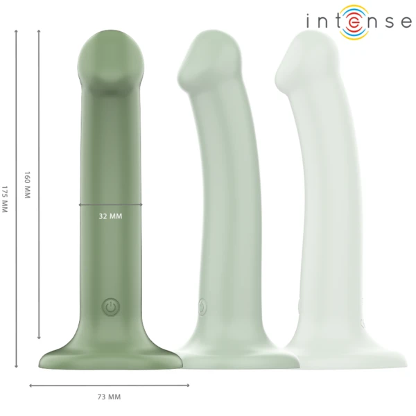 INTENSE - VIBRATORE BECCA CON VENTOSA 10 VIBRAZIONI TELECOMANDO VERDE