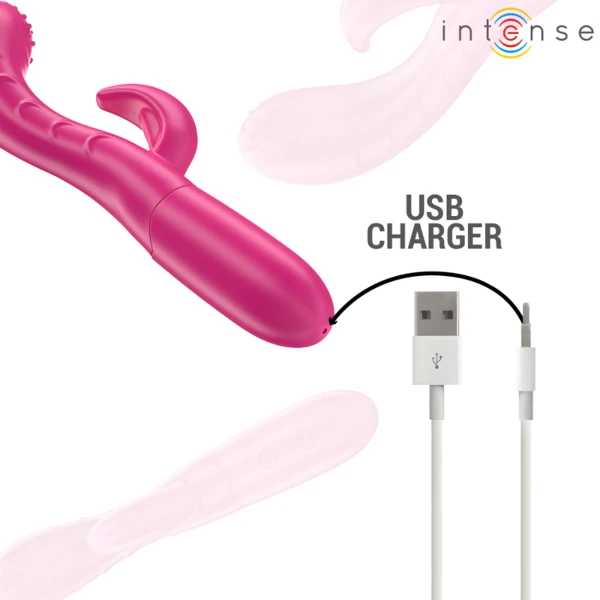INTENSE - VIBRATORE AMARA CON LINGUA STIMOLANTE 10 VIBRAZIONI ROSA
