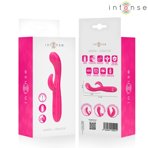 INTENSE - VIBRATORE AMARA CON LINGUA STIMOLANTE 10 VIBRAZIONI ROSA