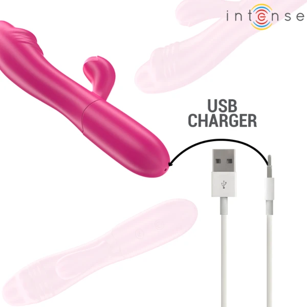 INTENSE - VIBRATORE FLESSIBILE IVY 10 VIBRAZIONI CON STIMOLAZIONE DELLA LINGUA ROSA