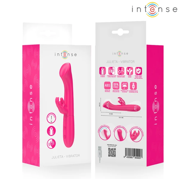 INTENSE - JULIETA VIBRATORE CONIGLIO 18,6 CM 10 VIBRAZIONI ROSA