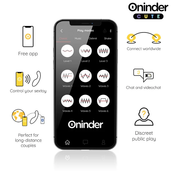 ONINDER CUTE - VIBRATORE PUNTO G LOVE BUDDY MASTER - APP GRATUITA IN TUTTO IL MONDO