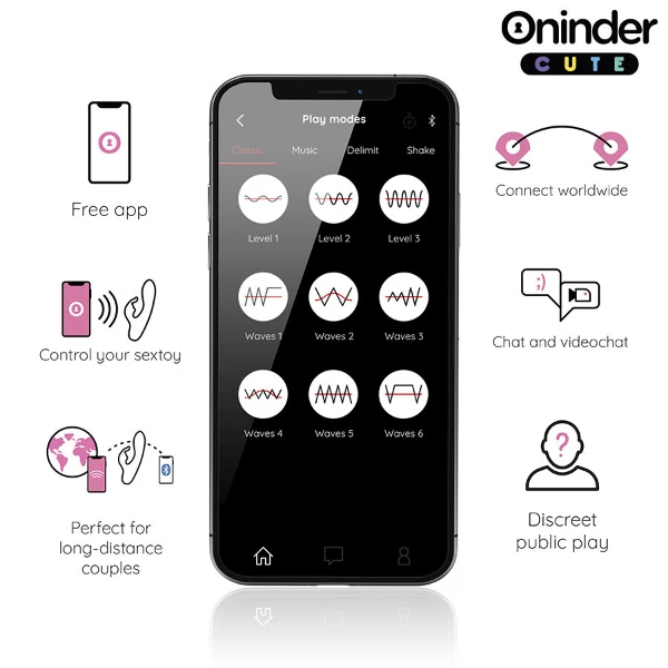 ONINDER CUTE - VIBRATORE CONIGLIETTO D'AMORE PER PUNTO G E CLITORIDE - APP GRATUITA IN TUTTO IL MONDO