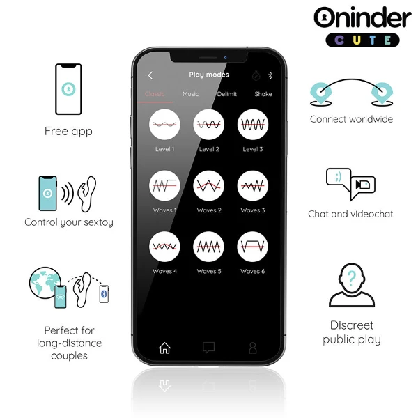 ONINDER CUTE - VIBRATORE CLITORIDEO PUNTO G LOVE BUNNY - APP GRATUITA IN TUTTO IL MONDO