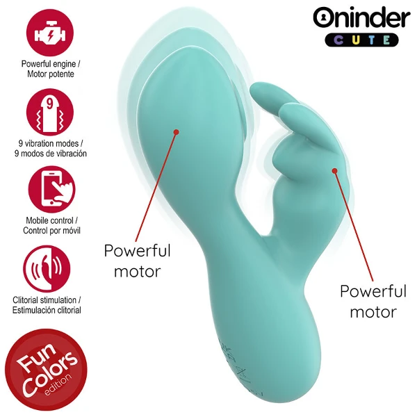 ONINDER CUTE - VIBRATORE CLITORIDEO PUNTO G LOVE BUNNY - APP GRATUITA IN TUTTO IL MONDO