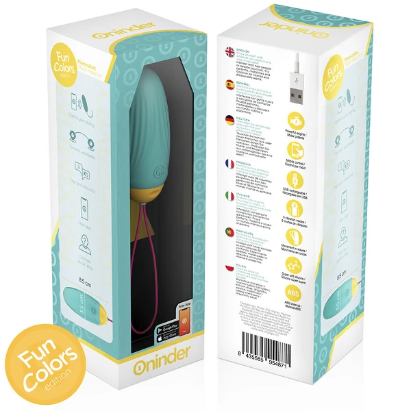 ONINDER CUTE - UOVO VIBRANTE LOVE PLEASURE - GEMME ROTANTI IN SILICONE - APP GLOBALE GRATUITA