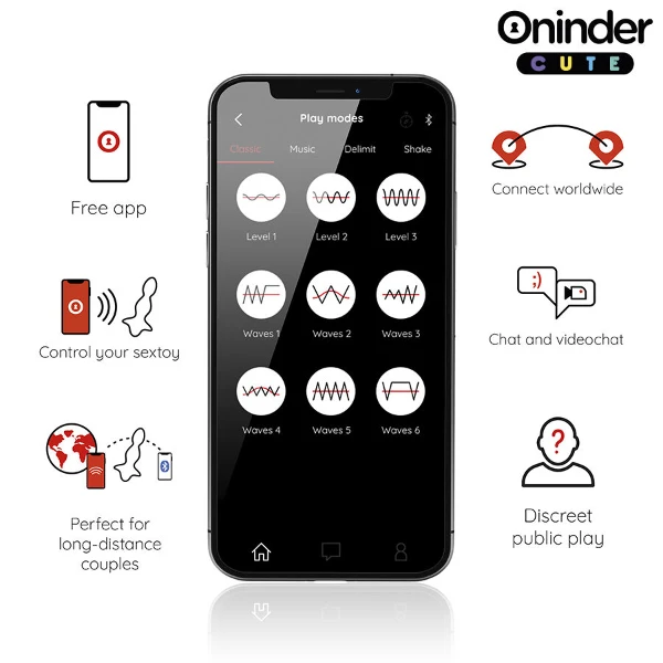 ONINDER CUTE - DILATATORE ANALE VIBRANTE LOVE BUTT - APP GRATUITA IN TUTTO IL MONDO