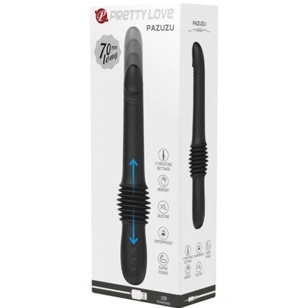 PRETTY LOVE - VIBRATORE PAZUZU 3 MODALITÀ DI SPINTA NERO