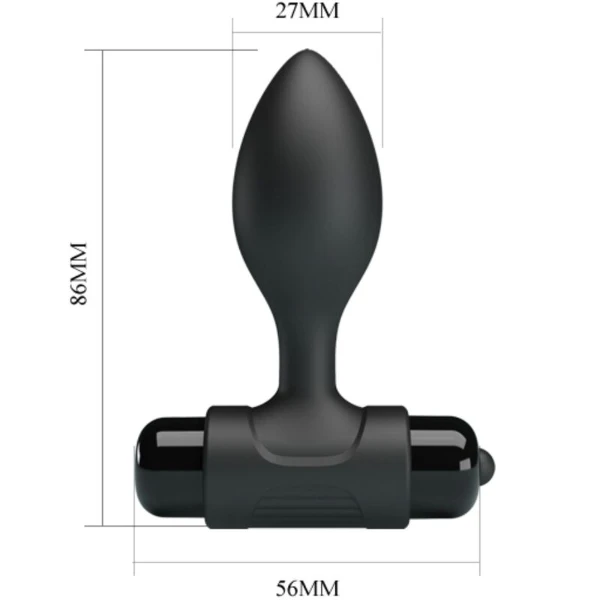 PRETTY LOVE - VIBRA BUTT 10 VIBRAZIONI PLUG ANALE NERO