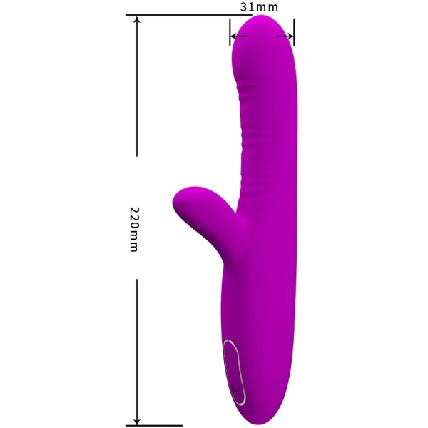 PRETTY LOVE - ANGELIQUE VIBRATORE MULTIFUNZIONE + STIMOLATORE CLITORIDE VIOLA