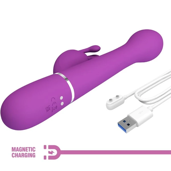 PRETTY LOVE - DEJON 3 IN 1 MULTIFUNZIONE VIBRATORE CONIGLIO VIOLA