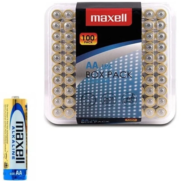 MAXELL - PILA ALCALINA AA LR6 PACK*100 PILAS