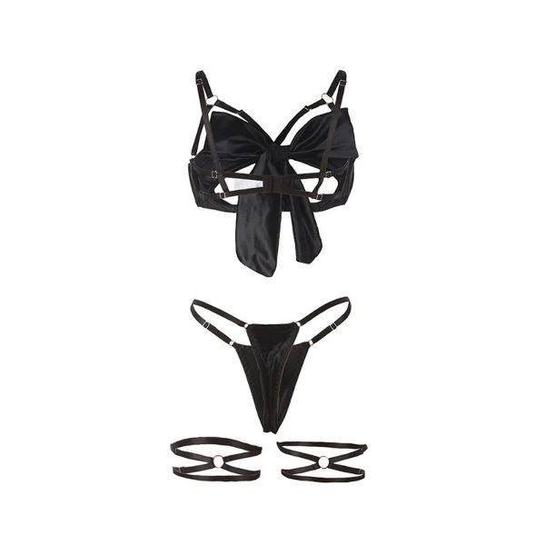 SUBBLIME - 955199 COMPLETO REGGISENO CON FIOCCO NERO REGOLABILE S/M