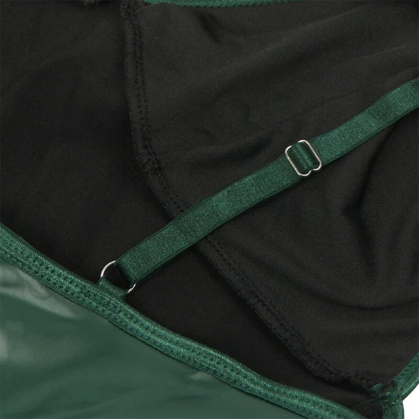 SUBBLIME - 955441 ABITO CON SPALLINE IN PELLE VERDE L/XL