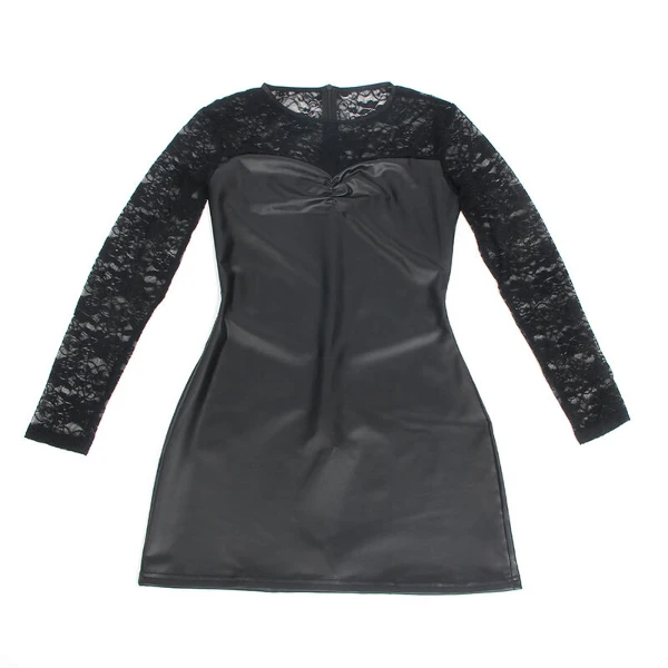 SUBBLIME - 955595 ABITO MANICA LUNGA CON PIZZO NERO S/M