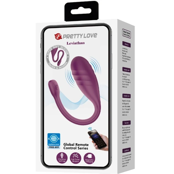 PRETTY LOVE - VIBRATORE CONTROLLATO DA APP LEVIATHAN VIOLA