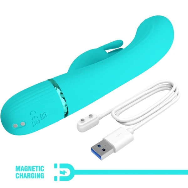 PRETTY LOVE - SCOCCO VIBRATORE CONIGLIO TURCHESE