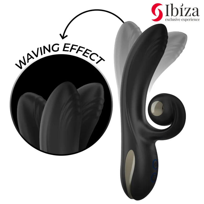 IBIZA - VIBRATORE TWISTER CON STIMOLATORE CURVA E VIBRO-ROTAZIONE
