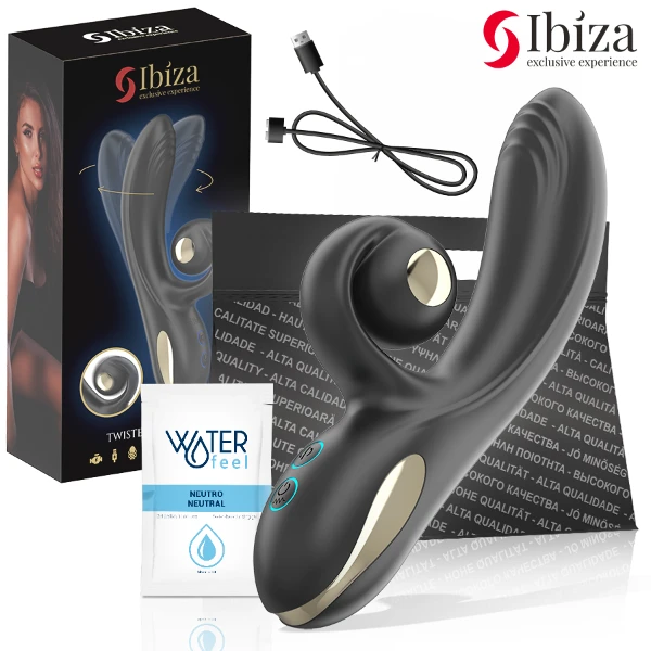 IBIZA - VIBRATORE TWISTER CON STIMOLATORE CURVA E VIBRO-ROTAZIONE