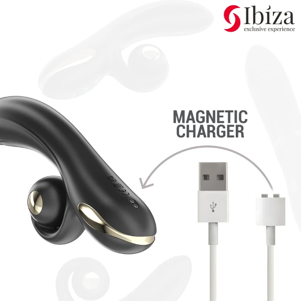 IBIZA - VIBRATORE TWISTER CON STIMOLATORE CURVA E VIBRO-ROTAZIONE