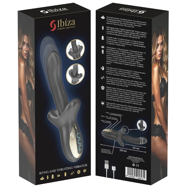 IBIZA - VIBRATORE POTENTE CON EFFETTO SPINTA E MORSO
