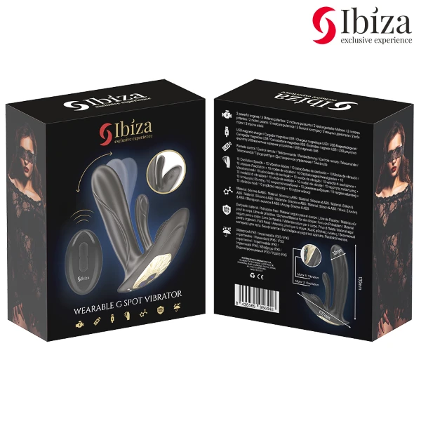 IBIZA - VIBRATORE INDOSSABILE CON STIMOLAZIONE DEL PUNTO G E DEL CLITORIDE CON TELECOMANDO