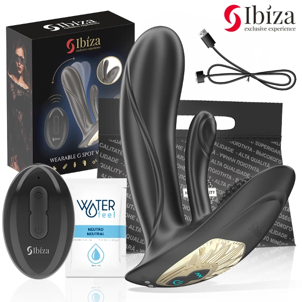 IBIZA - VIBRATORE INDOSSABILE CON STIMOLAZIONE DEL PUNTO G E DEL CLITORIDE CON TELECOMANDO