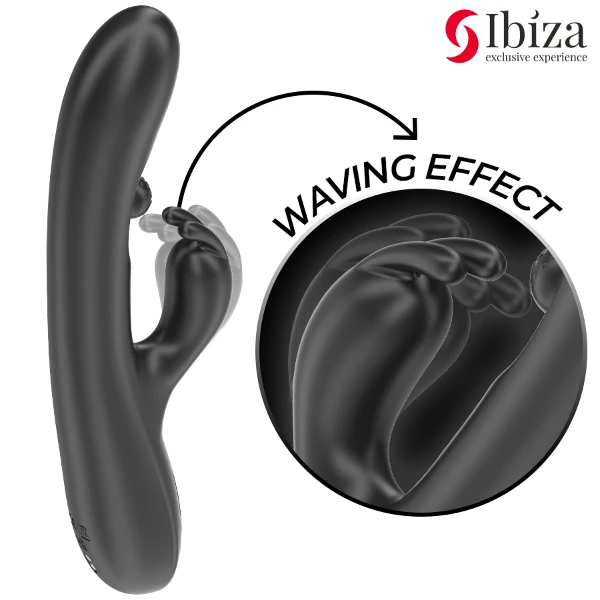IBIZA - POTENTE VIBRATORE RABBIT CON PERLA ROTANTE MASSAGGIANTE