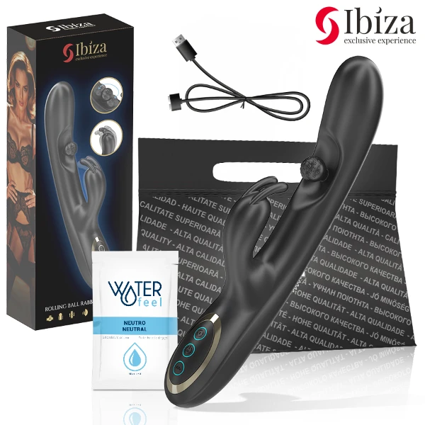 IBIZA - POTENTE VIBRATORE RABBIT CON PERLA ROTANTE MASSAGGIANTE