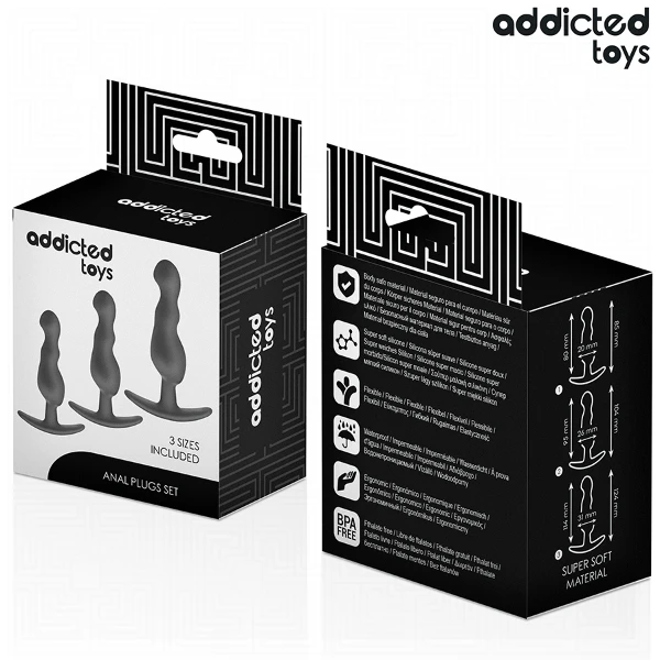 ADDICTED TOYS - SET DI 3 TAPPI ANALI MODELLO 1
