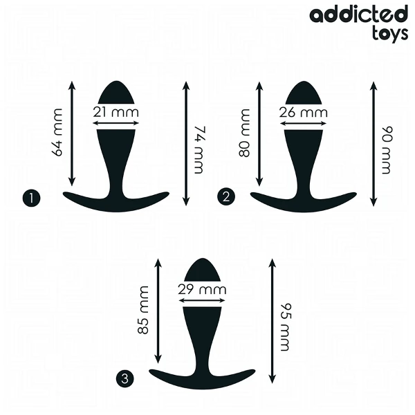 ADDICTED TOYS - SET DI 3 TAPPI ANALI MODELLO 2