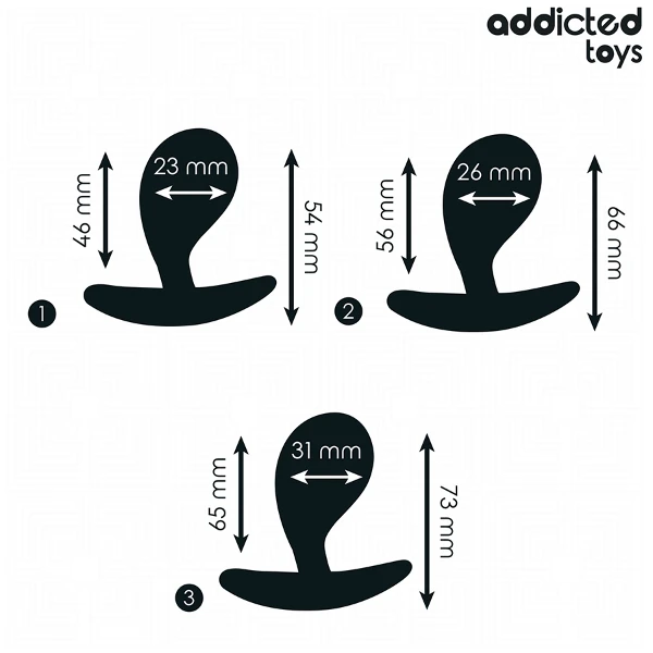 ADDICTED TOYS - SET DI 3 TAPPI ANALI MODELLO 3