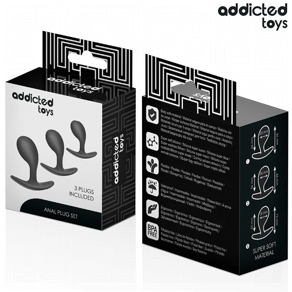 ADDICTED TOYS - SET DI 3 TAPPI ANALI MODELLO 3