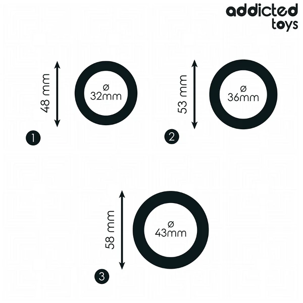ADDICTED TOYS - SET DI ANELLI IN SILICONE MODELLO 1