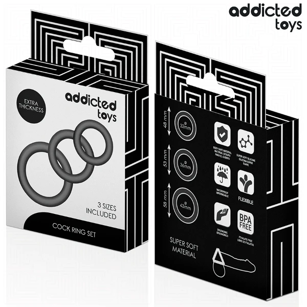 ADDICTED TOYS - SET DI ANELLI IN SILICONE MODELLO 1