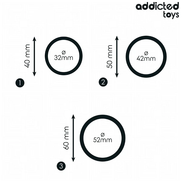 ADDICTED TOYS - SET DI ANELLI IN SILICONE MODELLO 2
