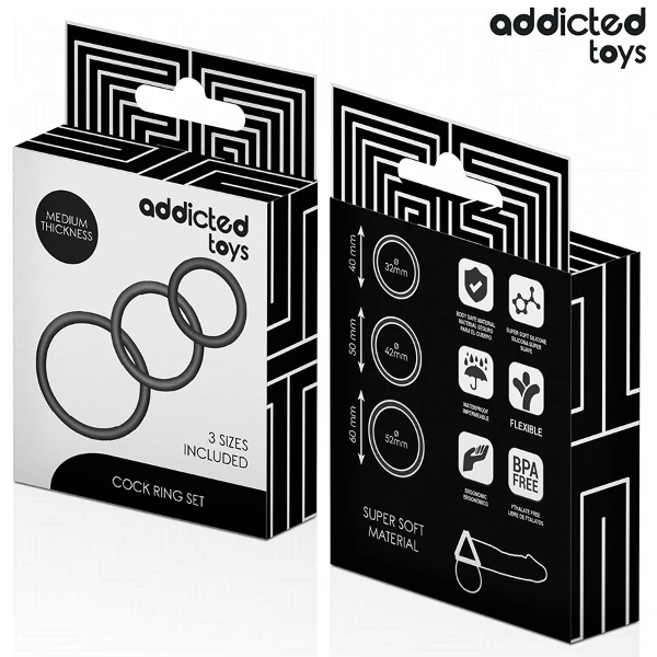 ADDICTED TOYS - SET DI ANELLI IN SILICONE MODELLO 2