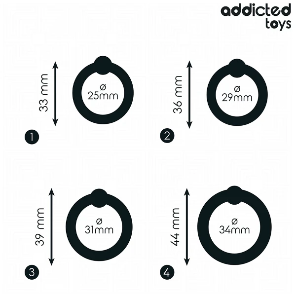 ADDICTED TOYS - SET DI ANELLI IN SILICONE A PRESSIONE