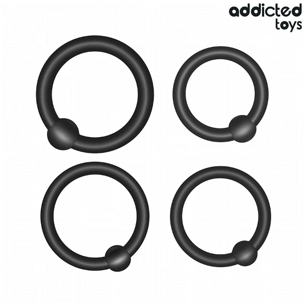 ADDICTED TOYS - SET DI ANELLI IN SILICONE A PRESSIONE