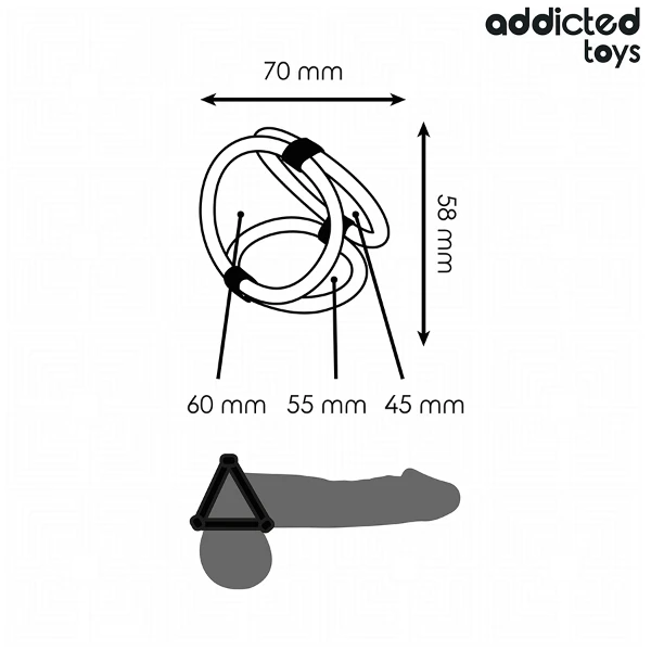 ADDICTED TOYS - ANELLO PER PENE TRIPLO