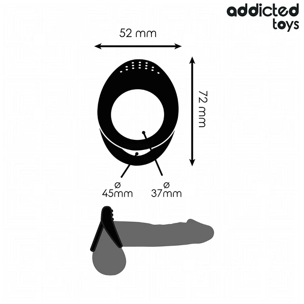 ADDICTED TOYS - ANELLO PER PENE A DOPPIA TEXTURE