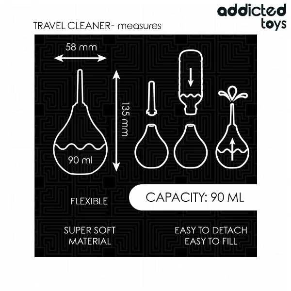 ADDICTED TOYS - DETERGENTE ANALE DA VIAGGIO TAGLIA S 90 ML