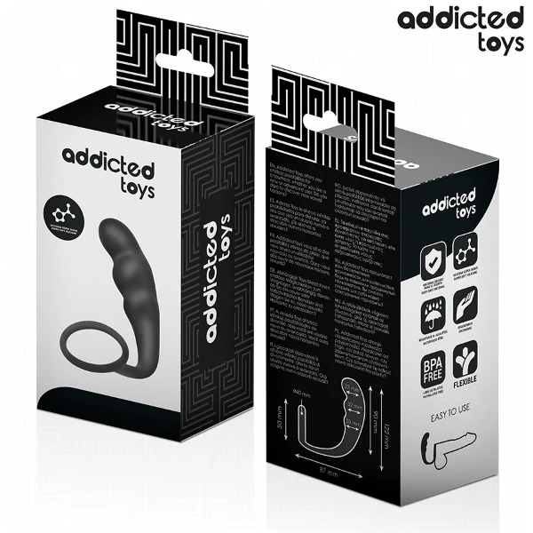 ADDICTED TOYS - PLUG ANAL CON ANILLO SILICONA MODELO 4